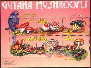 Guyana 2000 Mushrooms (1) Sheet MNH