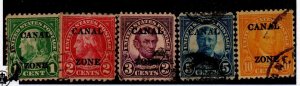Canal Zone 100-104 Set Used