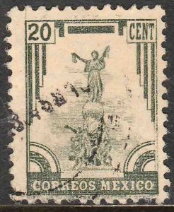 MEXICO 796, 20¢ 1934 Definitive. Monument. Used. F-VF. (785)