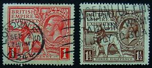 Great Britain, Scott 185-186, Used set