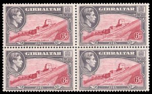 Gibraltar #113 Cat$24+ (for hinged), 1938 6p dull violet and carmine rose, bl...