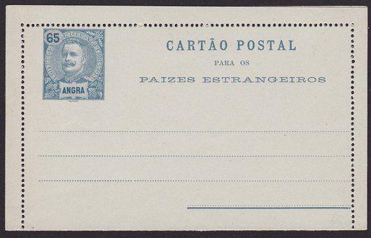 PORTUGAL ANGRA 65r lettercard unused.......................................6714