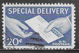 USA E20: 20c Letter and Hands, single, used, F-VF