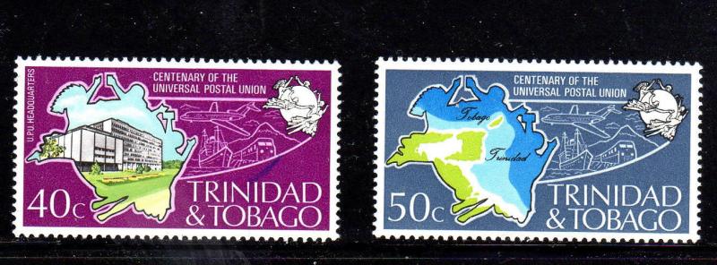 TRINIDAD & TOBAGO #243-244  1974  UPU  MINT VF NH