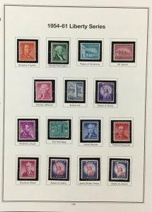 1954-1965 Liberty Series   MNH set with the coil line pairs   High value is MNH