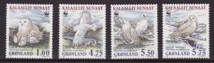 Greenland, Fauna, WWF,  Birds, Owls MNH / 1999