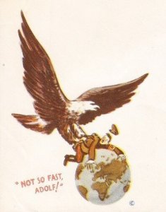 Prexie 6 Block Franklin .5c WWII Patriotic Hitler Eagle Globe Milwaukee Cover Ä