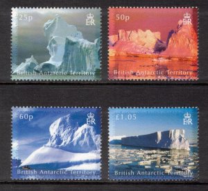 BRITISH ANTARCTIC 2007 Icebergs; Scott 378-81, SG 456-59; MNH