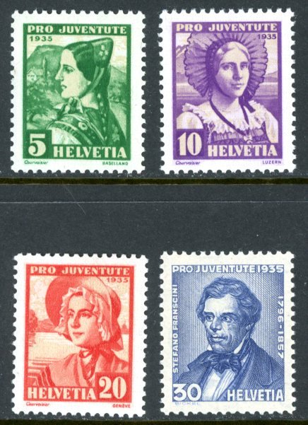 Switzerland B73-6 MNH mint Pro Juventute 1936 regional dress costumes      (I...