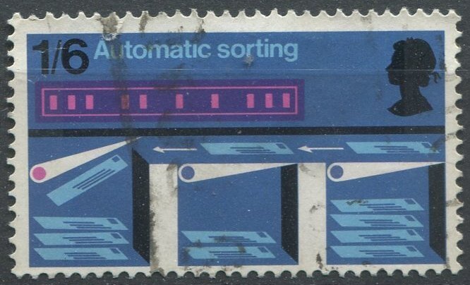 Great Britain Sc#604 Used, 1s6p multi, Post Office Technology (1969)
