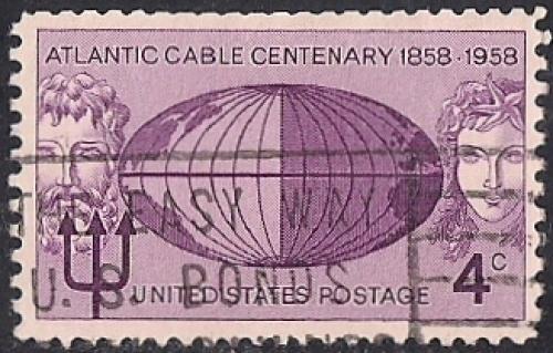 1112 4 cent Atlantic Cable Centennial F-VF used