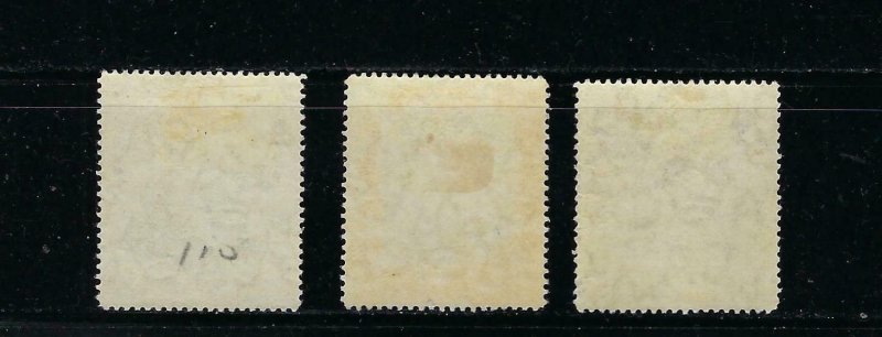 BARBADOS SCOTT #110-112  1907 NELSON MONUMENT WMK 3 - MINT  HINGED