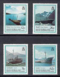 SOUTH GEORGIA 1990 Shipwrecks; Scott 145-48, SG 197-200; MNH