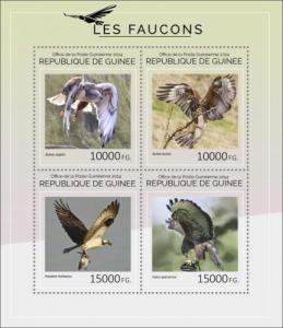 GUINEA 2014 SHEET HAWKS BIRDS OF PREY