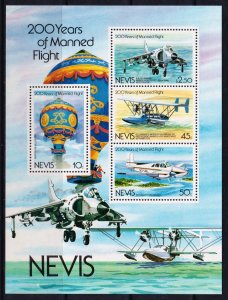 Nevis 1983 Anniv. Of First Flight Mint MNH Miniature Sheet SC 185a