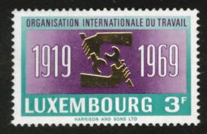 Luxembourg Scott 479 MNH** 1969 Embossed ILO stamp
