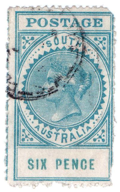 (I.B) Australia Postal : South Australia 6d