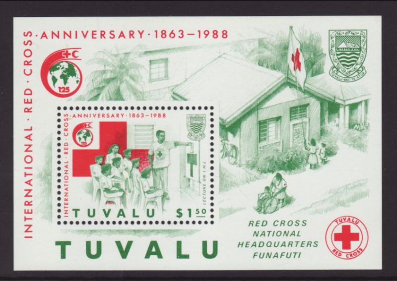 Tuvalu 489 Red Cross Souvenir Sheet MNH VF