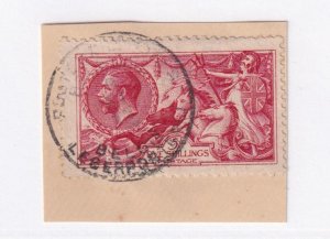 GB Sct # 174 VF-KGV 5sh GEORGE AND THE DRAGON BELGIUM SON CANCEL CAT VAL $340