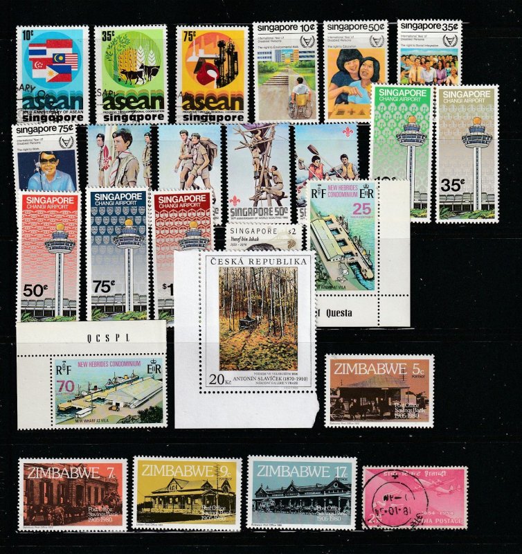 Worldwide Collection O - 4 scans - All the stamps are in the scans.