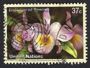 United Nations #878 37¢ Endangered Species: Christmas Orchid (2005). Used.