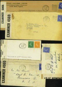 UK 1930's-40's COLLECTION OF 17 CENSORED COVERS