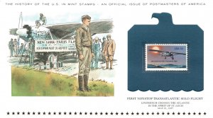 THE HISTORY OF THE U.S. IN MINT STAMPS FIRST NON-STOP TRANSATLANTIC SOLO FLIGHT