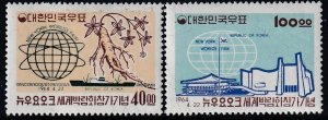 Sc# 432 / 433 Korea 1964 New York World's Fair full set MLH CV $50.00 Stk #4