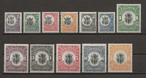 TANGANYIKA 1922/24 SG 74/88a MINT Cat £700