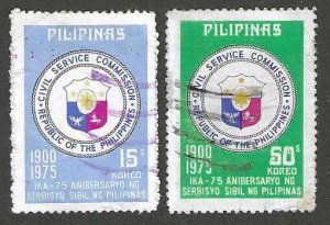 Philippines 1258-1259 Complete Used SC: $.50