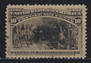 Scott # 237  Lot E248  10c Columbian Expo  Used