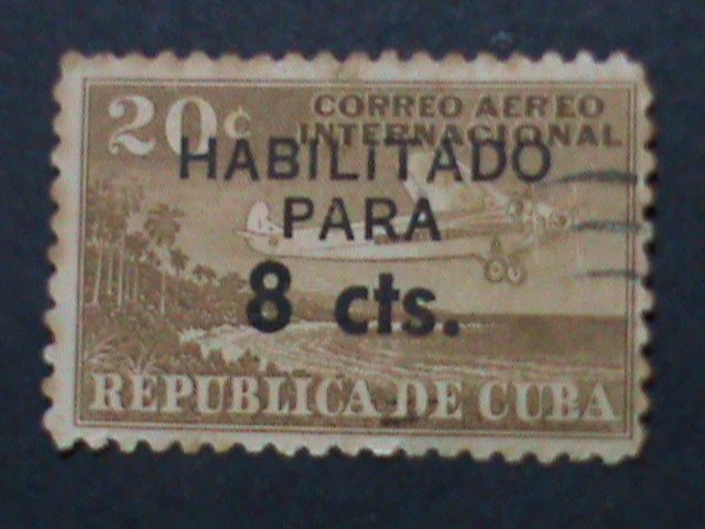 ​CUBA-ONE OVER PRINT VERY OLD CUBA USED-STAMP-VF WE SHIP TO WORLD WIDE