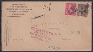 United States - Dec 1897 Chicago, IL Registered Cover to Canada