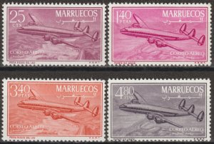 EDSROOM-17276 Morocco Northern Zone (Spanish) C1-C4 MNH 1956 Airmail