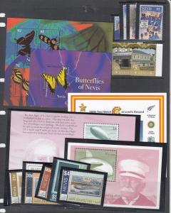 Nevis- Mint NH lot of sets and S/S, modern issues (Catalog Value $66.75)