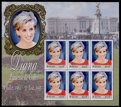 Burundi 756 Sheet MNH Princess Diana, Royalty