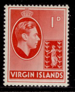 BRITISH VIRGIN ISLANDS GVI SG111, 1d scarlet, M MINT. CHALKY