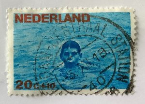 Netherlands 1966 Scott B416 used - 20 + 10c, Child swimming