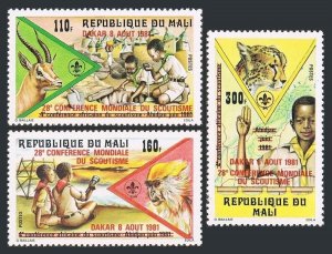 Mali 429-432,432, MNH. Mi 868-870, Bl.17. World Scouting 1981. Lord Baden-Powell