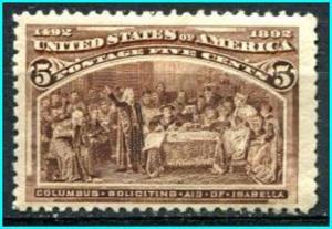 USA #234   Mint  Hinged   Colombian issue