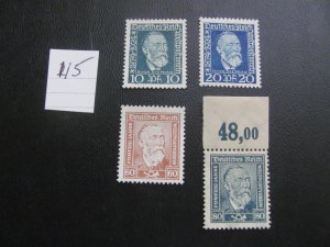 Germany  1924 MNH SC 340-343 SET XF 100+ EUROS (115)