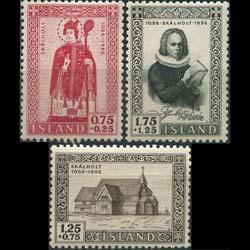 ICELAND 1956 - Scott# B14-6 Bishop & Cathedral Set of 3 NH