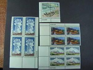 U.S.# 1448 - 1454-MNH--COMPLETE SET PLATE # BLOCK OF 4--NATIONAL PARKS--1972