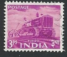 India Scott #254 Tractor (1955) used