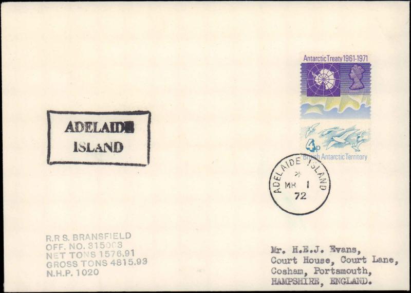 British Antarctic Territory #125, Antarctic Cachet and/or Cancel