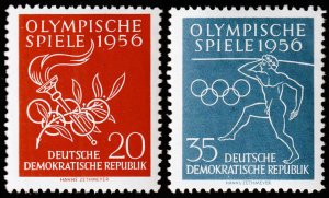 German Democratic Republic Scott 307-308 (1956) Mint NH VF C