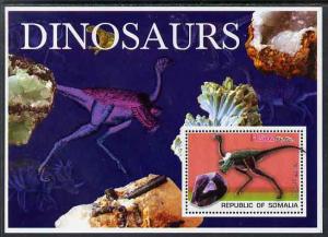 Somalia 2003 Dinosaurs & Minerals perf souvenir sheet...