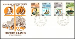 Pitcairn Islands 277-280 U/A FDC