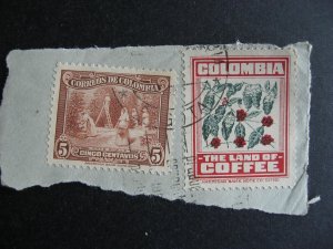 Colombia label The Land Of Coffee used on piece