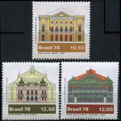 BRAZIL 1978 - Scott# 1598-600 Theaters Set of 3 NH